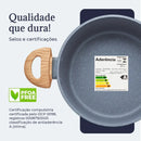 Jogo De Panelas Induçao Antiaderente Cerâmica 10 Peças Ppg Pfoa Free Cor Baunilha e Pfoa FREE Grafite