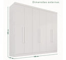 Guarda-roupa Casal 6 Portas 2 Gavetas França