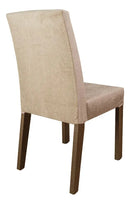 Sala De Jantar Estofada Madesa Evelin Mesa Tampo Vidro Com 4 Cadeiras Cor Rustic/Crema/Imperial MDJA0401037GSIM