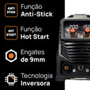 Máquina de Solda Multiprocesso MIG Flex 150a Pró Euro Bivolt MIG sem gás MMA TIG