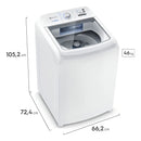 Máquina de Lavar Electrolux 15kg Branca Essential Care com Cesto Inox e Jet&Clean LED15
