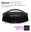 Caixa De Som Boombox Plus Aiwa Bbs-01b 200w Bt 30h Ip66 Usb