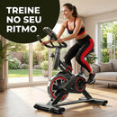 Bicicleta Ergométrica Bike Spinning 6kg Sensação Inércia Fitness Preto e Vermelho Sevenfit Para Cardio