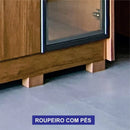 Guarda-roupa Casal 6 Portas Reflectas Com Led 6 Gavetas Cinamomo
