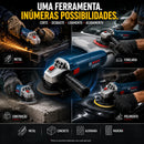 Esmerilhadeira Bosch Gws 700 710w Kit Com Discos Completo Cor Azul