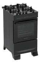 Fogão 4 Bocas Atlas Mônaco Top Glass Automático Mesa De Vidro Preto