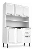 Kit Cozinha Compacta Em Aço Itatiaia Pratika 6 Portas Design Moderno Cor Branco