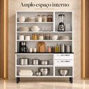 Kit Cozinha Compacta Em Aço Itatiaia Pratika 6 Portas Design Moderno Cor Branco