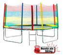 Cama Elastica Profissional Pula Pula Trampolim de 3,05m com Rede e 380 kg de Suporte