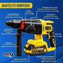 Kit Multi Ferramentas 4 Em 1 48v Sem Fio Com 2 Baterias Furadeira Parafusadeira Martelete Esmerilhadeira Chave De Impacto Com Maleta Alta Potência Uso Profissional E Doméstico Simake