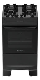Fogão 4 Bocas Atlas Mônaco Top Glass Automático Mesa De Vidro Preto