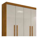 Guarda-roupa Casal Rufato Malibu 6 Portas Imbuia/Off White Fosco