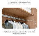 Guarda-Roupa Casal 3 Portas Correr Espelho MDF Fosco Horizonte Vegas