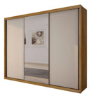 Guarda-Roupa Casal 3 Portas Correr Espelho MDF Fosco Horizonte Vegas
