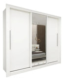 Guarda-roupa Casal Branco 3 Portas Corrediça Espelhada Milão MDF Yescasa