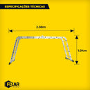 Escada Articulada 4x4 16 Degraus 13 Posições 150kg Alumínio