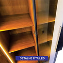 Guarda-roupa Casal 6 Portas Reflectas Com Led 6 Gavetas Cinamomo