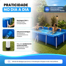 Piscina Estruturada Mor 3000l Retangular Standard Azul