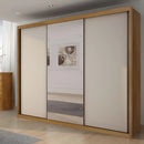 Guarda-Roupa Casal 3 Portas Correr Espelho MDF Fosco Horizonte Vegas