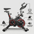 Bicicleta Ergométrica Bike Spinning 6kg Sensação Inércia Fitness Preto e Vermelho Sevenfit Para Cardio