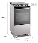 Fogão 4 Bocas Cinza FE4IG Mesa Inox Bivolt​ Electrolux