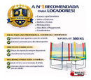Cama Elastica Profissional Pula Pula Trampolim de 3,05m com Rede e 380 kg de Suporte