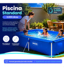 Piscina Estruturada Mor 3000l Retangular Standard Azul