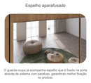 Guarda-Roupa Casal 3 Portas Correr Espelho MDF Fosco Horizonte Vegas