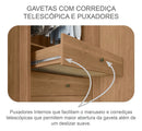 Guarda-Roupa Casal 3 Portas Correr Espelho MDF Fosco Horizonte Vegas