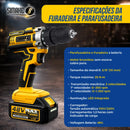Kit Multi Ferramentas 4 Em 1 48v Sem Fio Com 2 Baterias Furadeira Parafusadeira Martelete Esmerilhadeira Chave De Impacto Com Maleta Alta Potência Uso Profissional E Doméstico Simake
