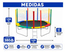 Cama Elastica Profissional Pula Pula Trampolim de 3,05m com Rede e 380 kg de Suporte
