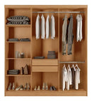 Guarda-roupa Casal Rufato Malibu 6 Portas Imbuia/Off White Fosco