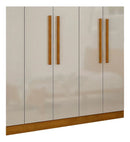 Guarda-roupa Casal Rufato Malibu 6 Portas Imbuia/Off White Fosco