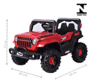 Jipe Infantil Elétrico 12v Carrinho Controle Remoto Música Cor Vermelho Voltagem Do Carregador 110v/220v BrinqKids