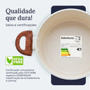 Jogo De Panelas Induçao Antiaderente Cerâmica 10 Peças Ppg Pfoa Free Cor Baunilha e Pfoa FREE Grafite