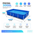 Piscina Estruturada Mor 3000l Retangular Standard Azul