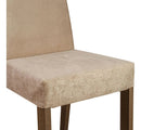 Sala De Jantar Estofada Madesa Evelin Mesa Tampo Vidro Com 4 Cadeiras Cor Rustic/Crema/Imperial MDJA0401037GSIM