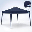 Tenda Gazebo 3x3 Mor X-Flex Sanfonada Oxford Silvercoating Azul-Escuro para Praia, Camping, Jardim, Eventos e Feira Desmontável