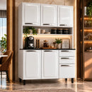 Kit Cozinha Compacta Em Aço Itatiaia Pratika 6 Portas Design Moderno Cor Branco