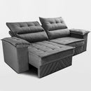 Sofá Retrátil 2,10m Molas E Espuma D33 Thunder. Cama Inbox