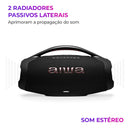 Caixa De Som Boombox Plus Aiwa Bbs-01b 200w Bt 30h Ip66 Usb