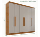 Guarda-roupa Casal 6 Portas 2 Gavetas França