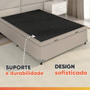 Cama Box Baú Casal Colchão Gazin Molas Flora Bege 138x188x63cm