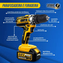 Kit Multi Ferramentas 4 Em 1 48v Sem Fio Com 2 Baterias Furadeira Parafusadeira Martelete Esmerilhadeira Chave De Impacto Com Maleta Alta Potência Uso Profissional E Doméstico Simake
