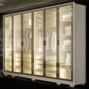 Guarda-roupa Casal 6 Portas Reflectas Com Led 6 Gavetas Cinamomo